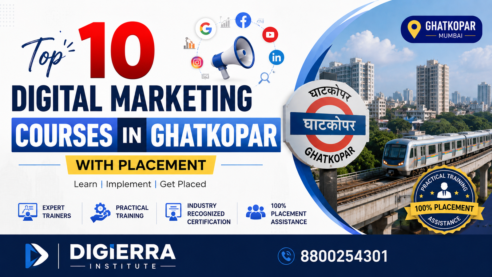 Digital marketing courses in Ghatkopar with certification and practical training